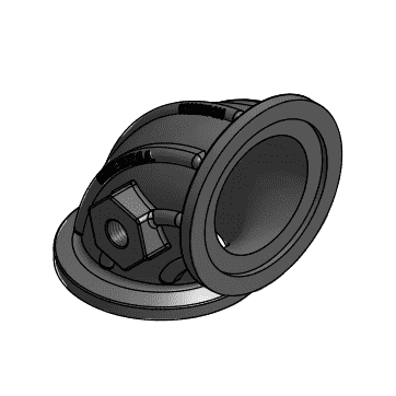 2" FP Flange X Flange SWP 1/4" Port