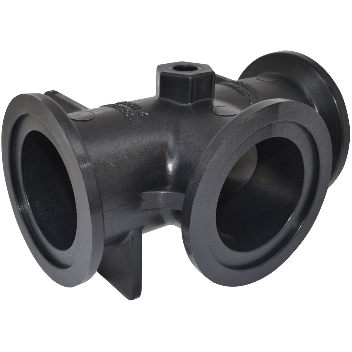PP Tee 1" Flange X 1" Flange