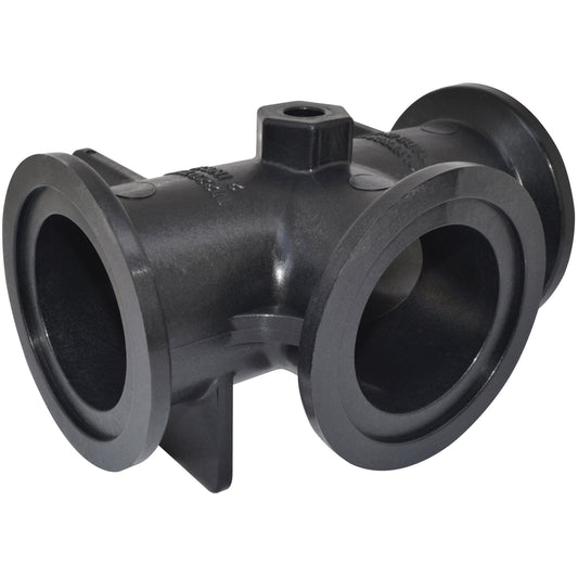 PP Tee 1" Flange X 1" Flange