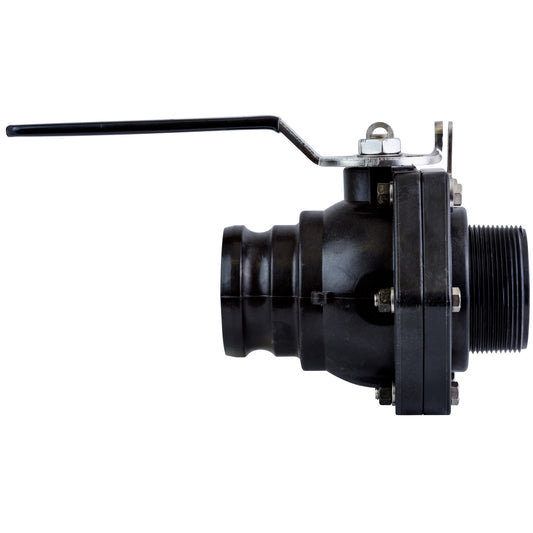3" FP Male Adapter X 3" Male NPT Valve w/SS Ball, Stem, Handle